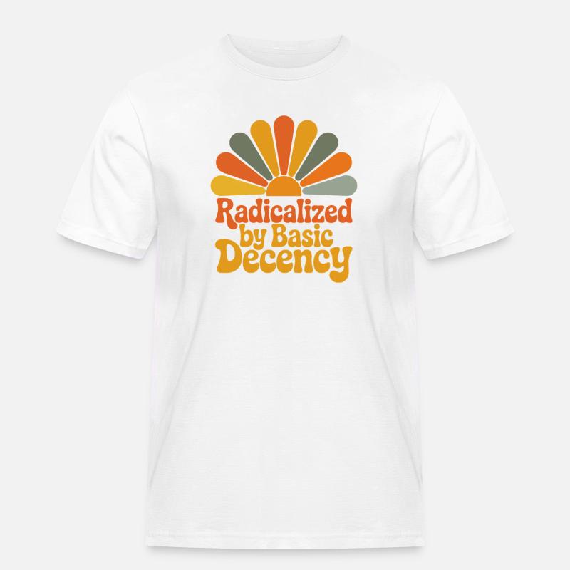 Radicalized by Basic Decency - Men's Workwear T-Shirt - white