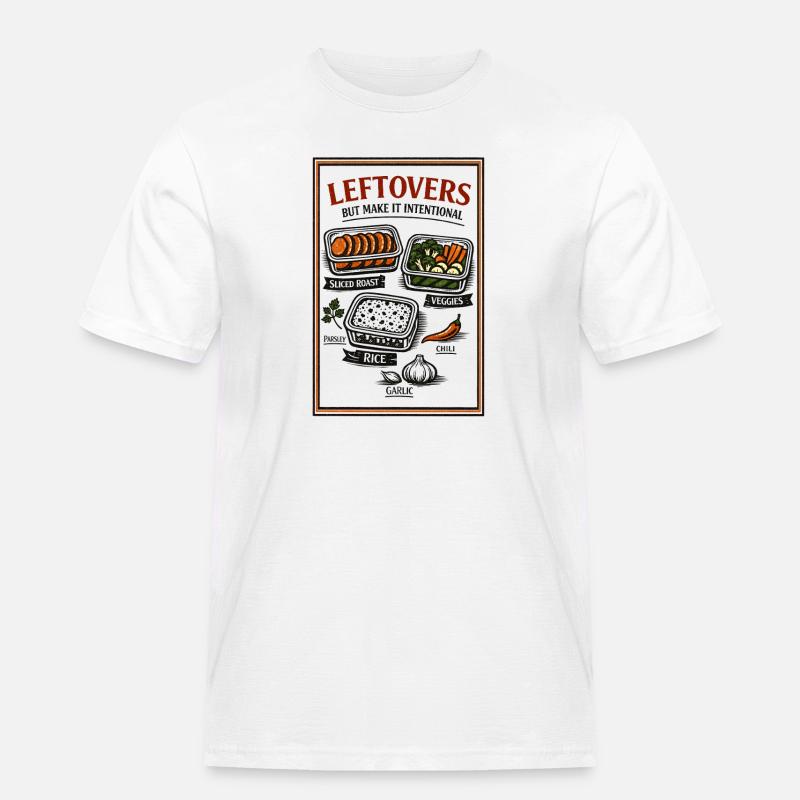 Reste mit Plan | Meal Prep Küche - Männer Workwear T-Shirt - Weiß