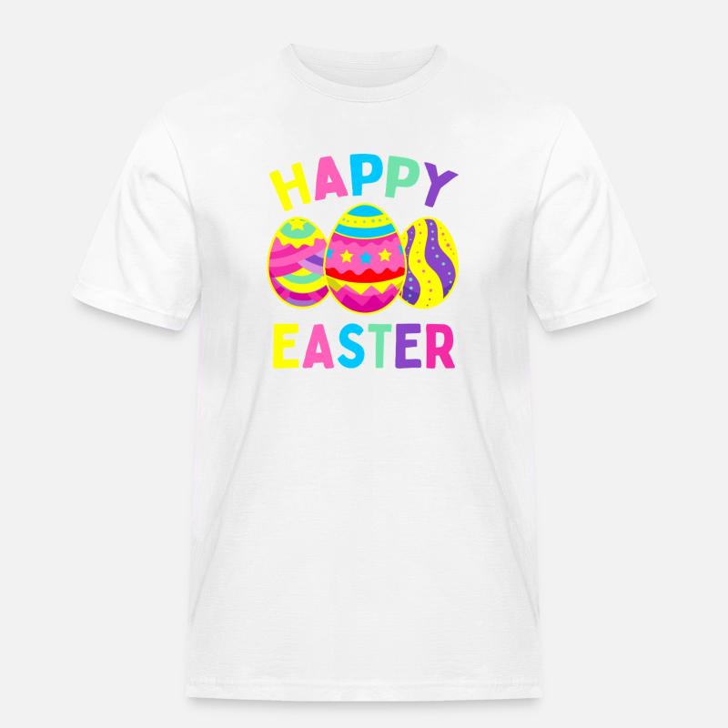 Vivid Easter Eggs Parade - Men's Workwear T-Shirt - white