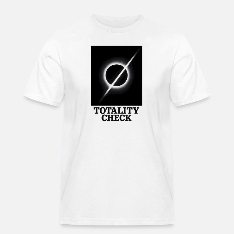 Totality checked | Eclipse - Men's Workwear T-Shirt - white