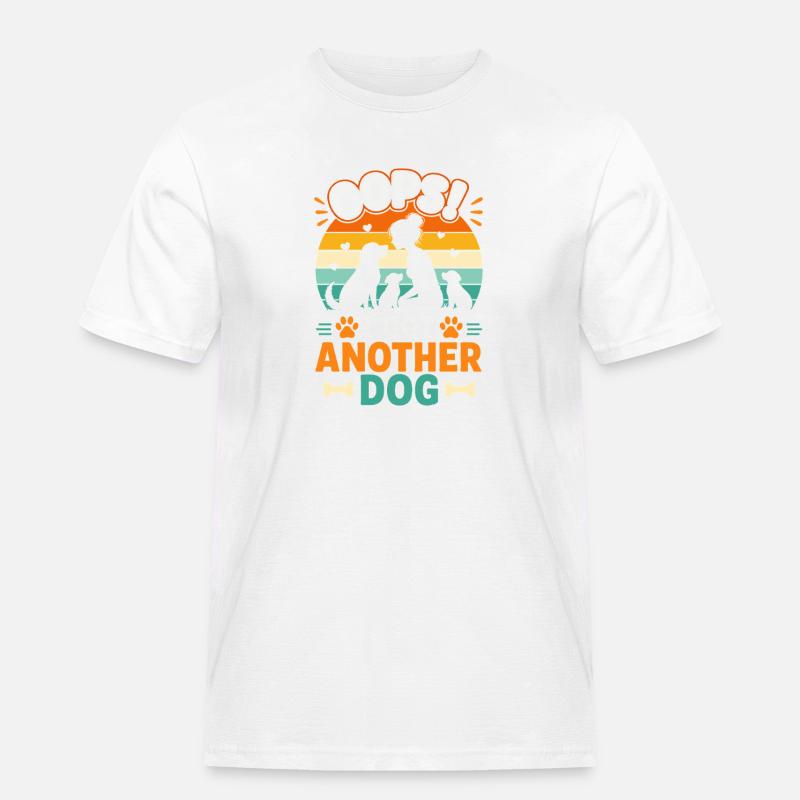 Noch ein Hund: Oops! - Männer Workwear T-Shirt - Weiß