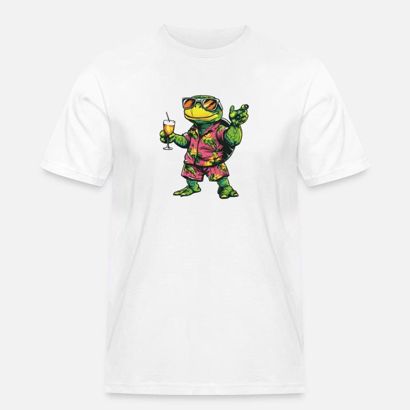 Turtle Comic Summer - Men's Workwear T-Shirt - white