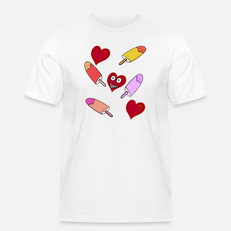 Eis Eiskrem Eiscreme Kinder - Männer Workwear T-Shirt - Weiß