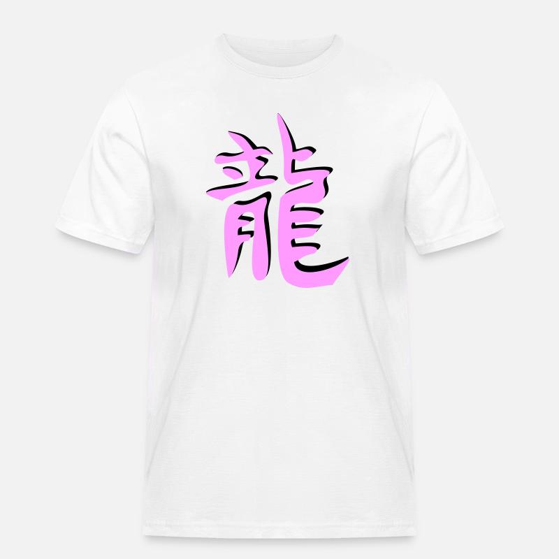 Drachen chinesisches Tierkreiszeichen - Männer Workwear T-Shirt - Weiß