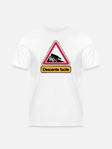 90 descent facile3 - Men's Workwear T-Shirt - white