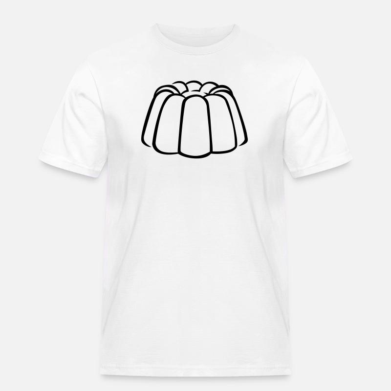 Pudding - Männer Workwear T-Shirt - Weiß
