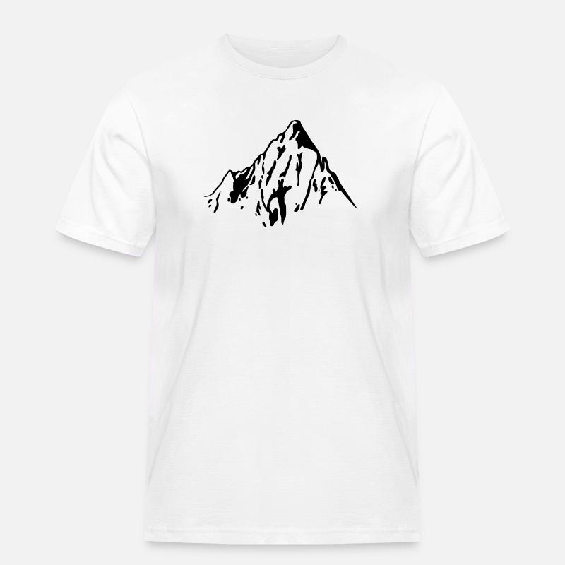 Felsiger Berggipfel - Männer Workwear T-Shirt - Weiß