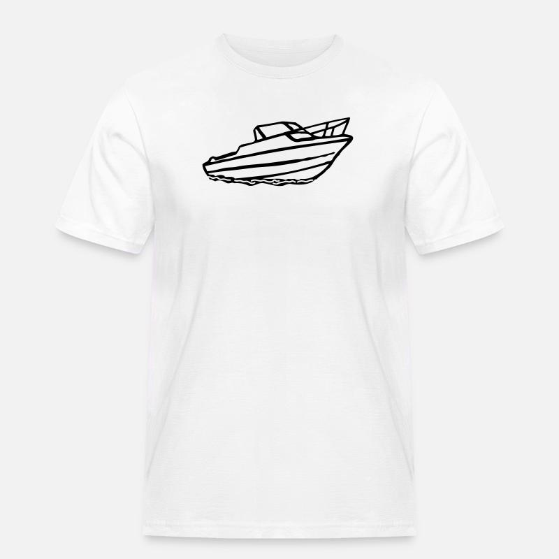 Schiff Motorboot - Männer Workwear T-Shirt - Weiß