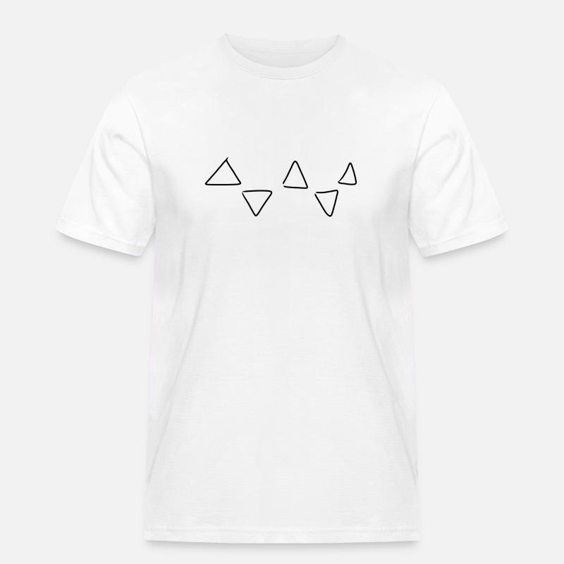 Triangular pattern - Men's Workwear T-Shirt - white