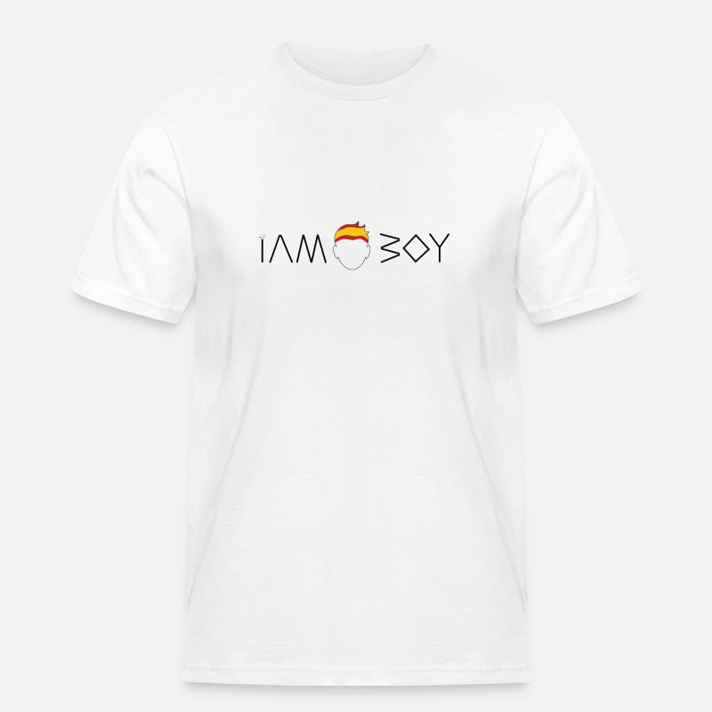 Ich bin ein spanischer Junge - Männer Workwear T-Shirt - Weiß