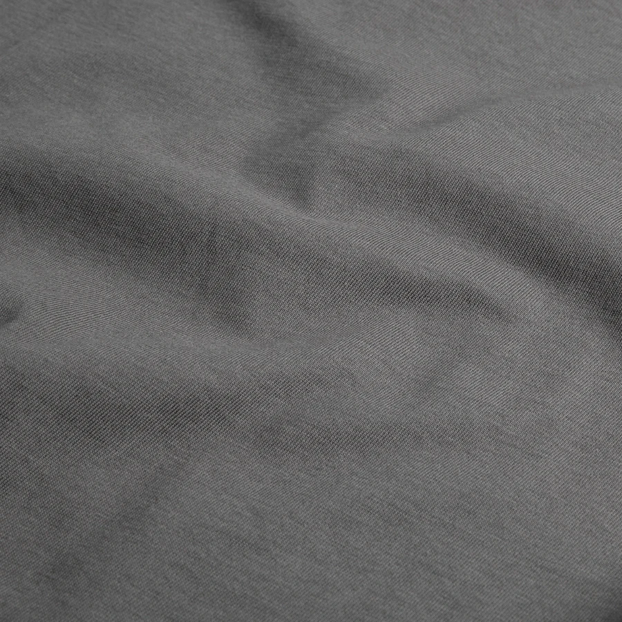 Agrigento badge on a men's workwear t-shirt, grey, close-up