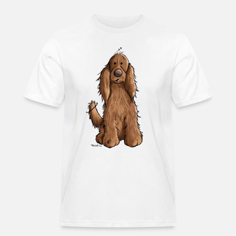 Cocker Spaniel mach Sitz - Männer Workwear T-Shirt - Weiß