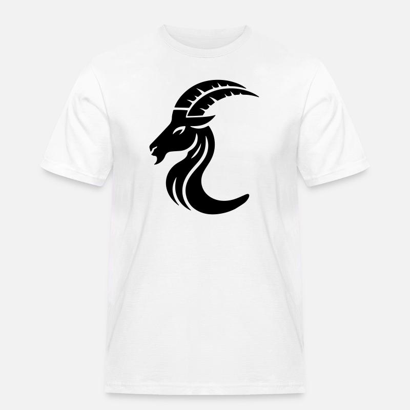 Steinbock 3 - Männer Workwear T-Shirt - Weiß