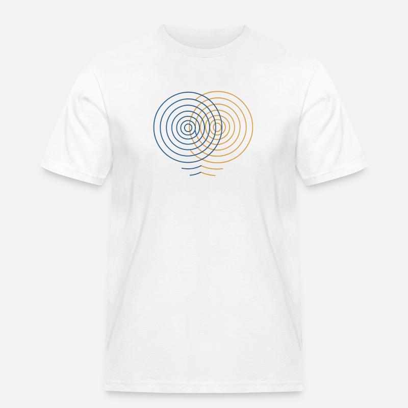 Concentric Interference – Physics Design - Men's Workwear T-Shirt - white