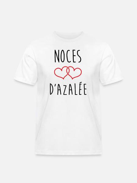 Azaleas Hochzeit 57 Jahre Ehe - Männer Workwear T-Shirt - Weiß