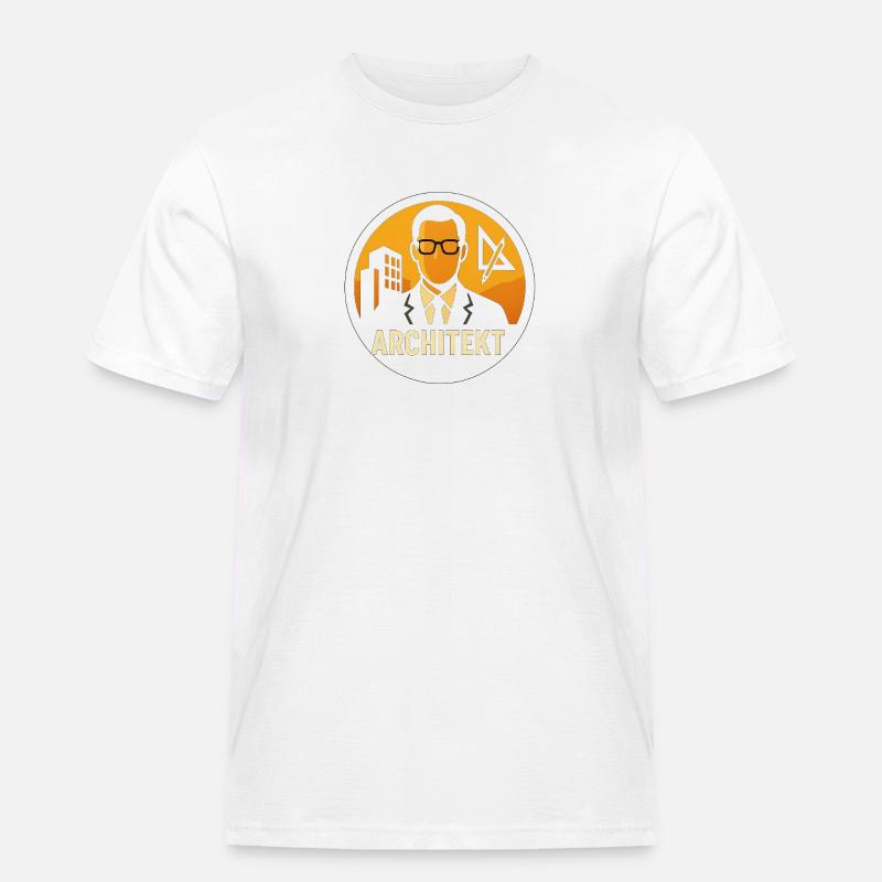 Plan d’icône d’architecte - T-shirt Workwear homme - blanc
