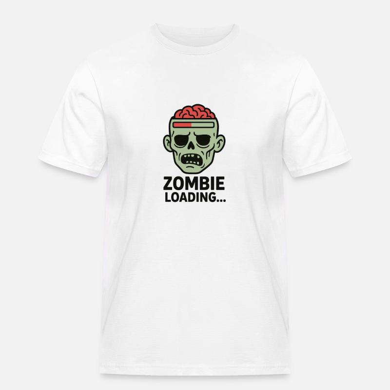 Zombie Loading Schädel Grafik - Männer Workwear T-Shirt - Weiß