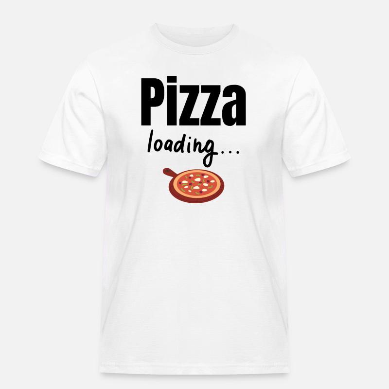 Pizza loading - Männer Workwear T-Shirt - Weiß