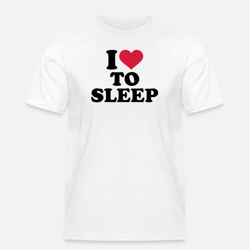 Schlafen - Männer Workwear T-Shirt - Weiß