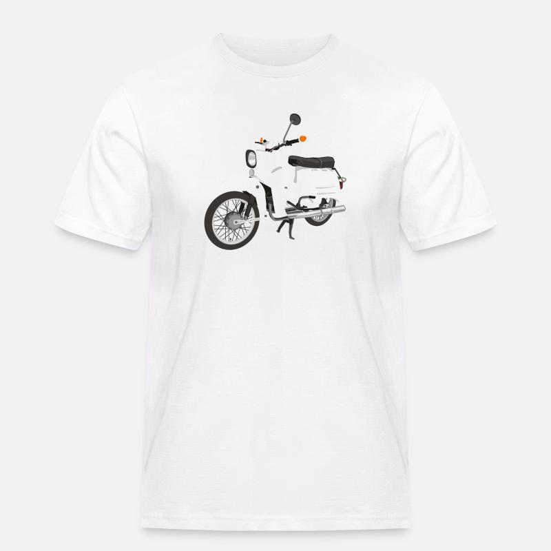 Simson Schwalbe - Männer Workwear T-Shirt - Weiß