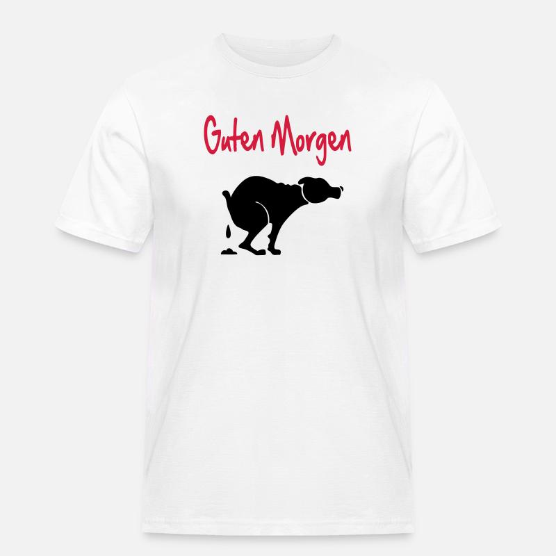 hund - Männer Workwear T-Shirt - Weiß