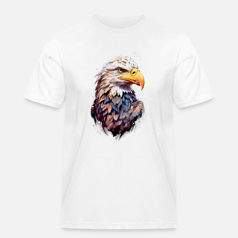 Adler Eagle V24 02 - Männer Workwear T-Shirt - Weiß