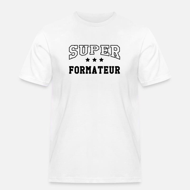 Ausbilder / Lehrer / Gestalter / trainer - Männer Workwear T-Shirt - Weiß