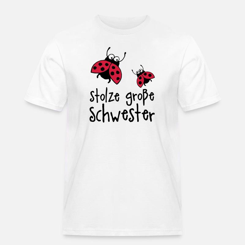 stolze_grosse_schwester_a_2c - Männer Workwear T-Shirt - Weiß