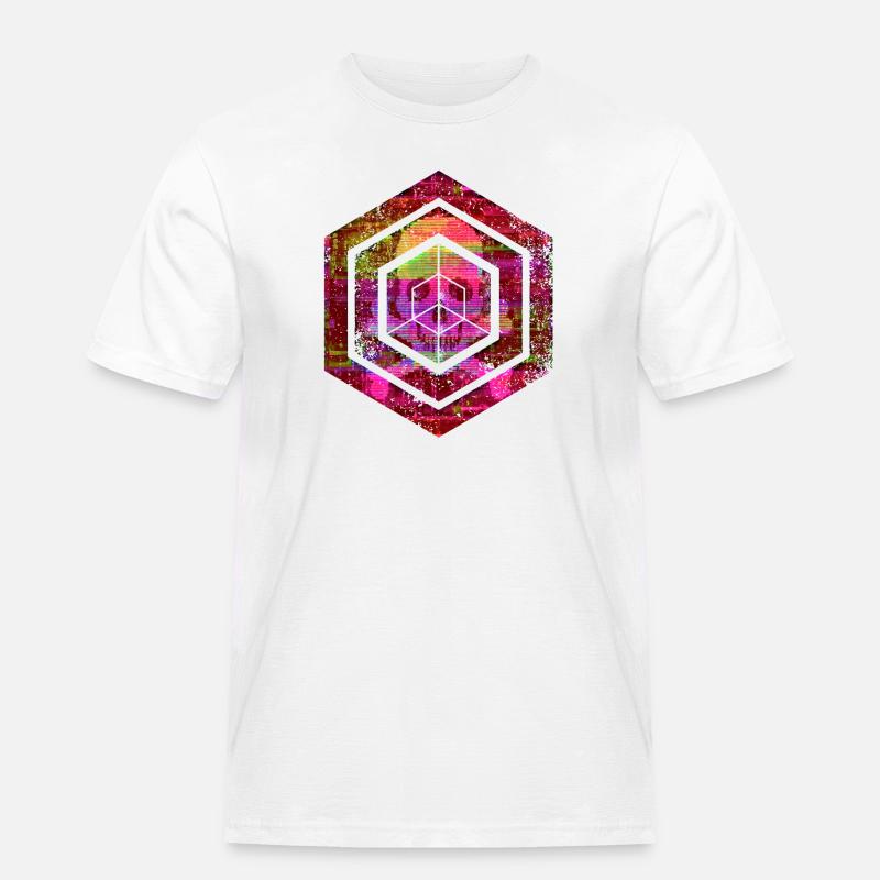 Hexagon-Programmierung Programmierer Codierung geometrisch - Männer Workwear T-Shirt - Weiß