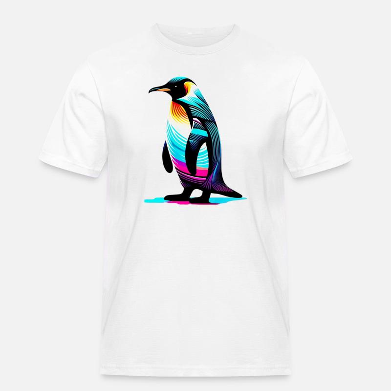 Pinguin - Männer Workwear T-Shirt - Weiß