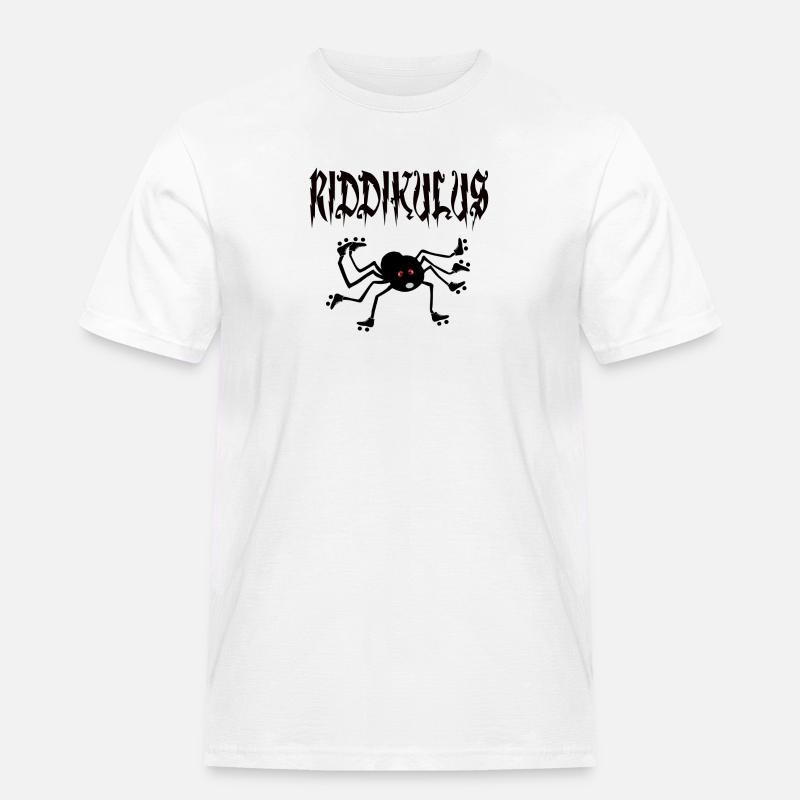 Spinne mit Rollschuhen - Männer Workwear T-Shirt - Weiß