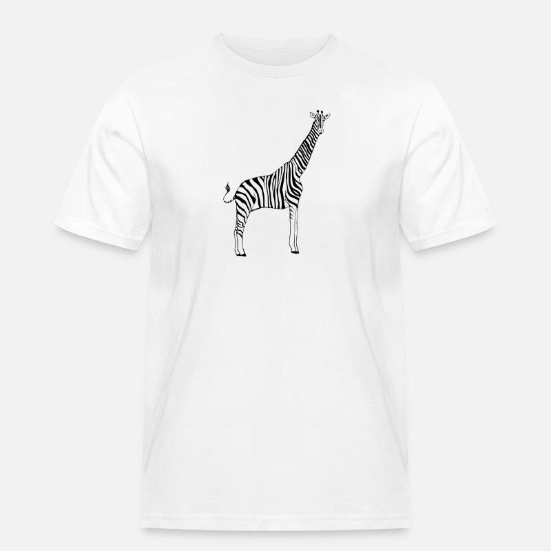 zebra giraffe - Männer Workwear T-Shirt - Weiß