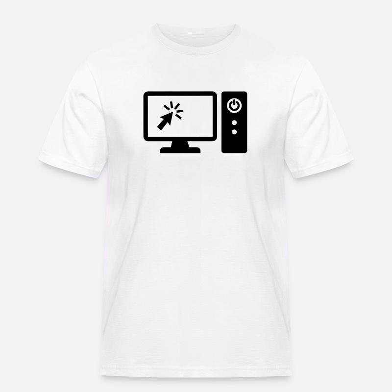 Computer - Männer Workwear T-Shirt - Weiß