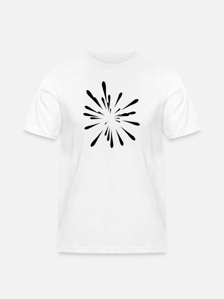 Eklat Stelle Malerei - Männer Workwear T-Shirt - Weiß