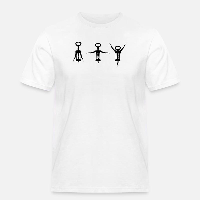 Ich bin Bodybuilder (Ohne Text) - Männer Workwear T-Shirt - Weiß