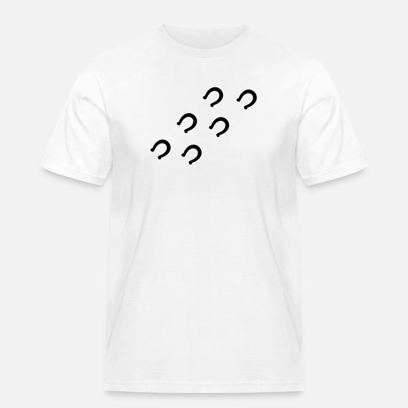 Pferd Hufe - Männer Workwear T-Shirt - Weiß