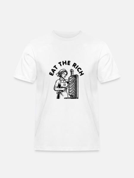 Eat the rich - Men's Workwear T-Shirt - white