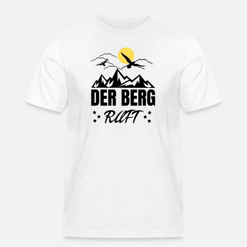 Der Berg Ruft Sonne - Männer Workwear T-Shirt - Weiß