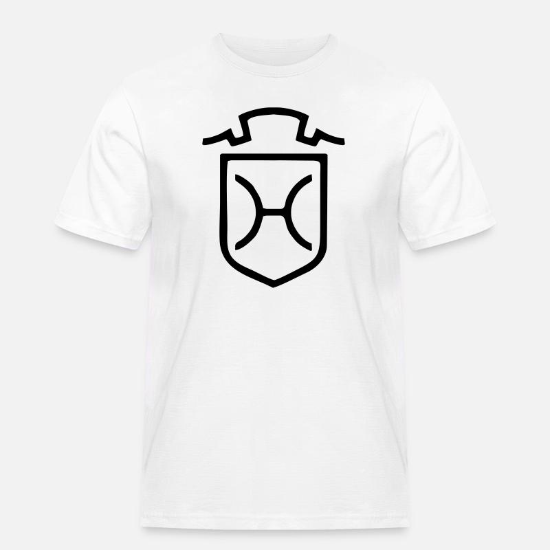 Holsteiner Pferd - Männer Workwear T-Shirt - Weiß