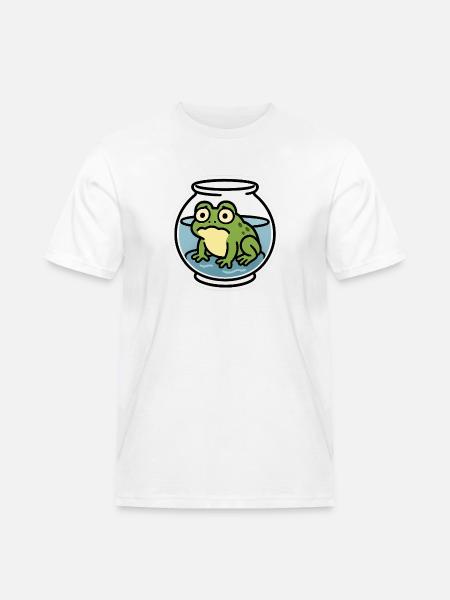 Frog in a Bowl - Men's Workwear T-Shirt - white