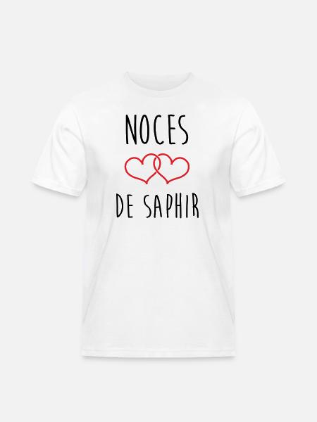 Sapphire Wedding 16 Years of Marriage - Men's Workwear T-Shirt - white