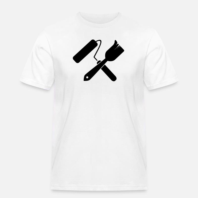 Lackierer Tools - Männer Workwear T-Shirt - Weiß