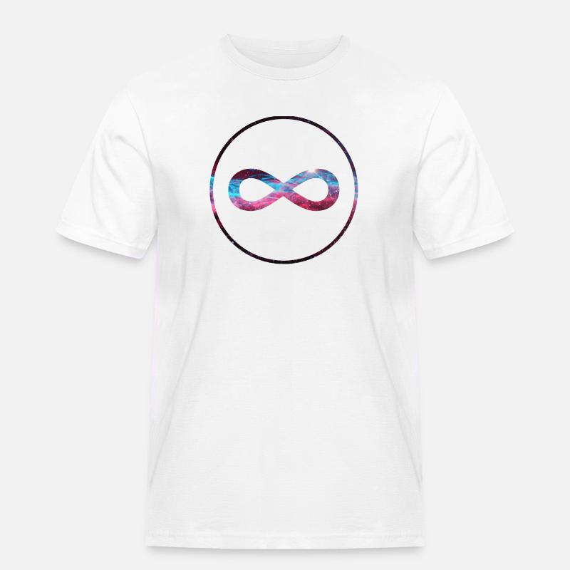 Infinity - Männer Workwear T-Shirt - Weiß