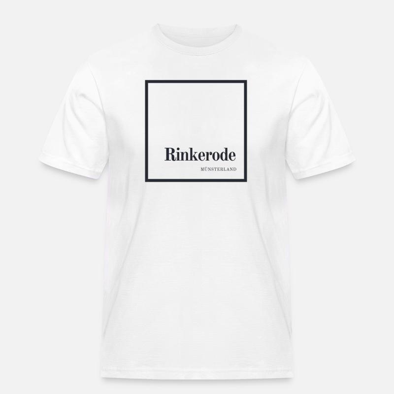 RInkerode - da komm ich her! - Männer Workwear T-Shirt - Weiß
