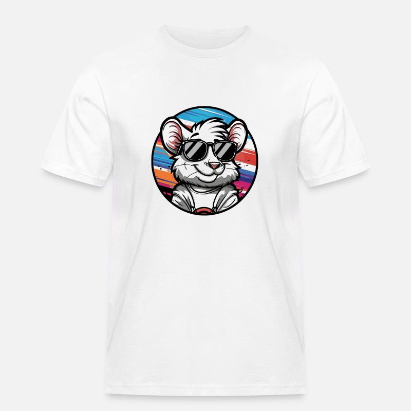 Mouse Comic Cool Summer - Men's Workwear T-Shirt - white