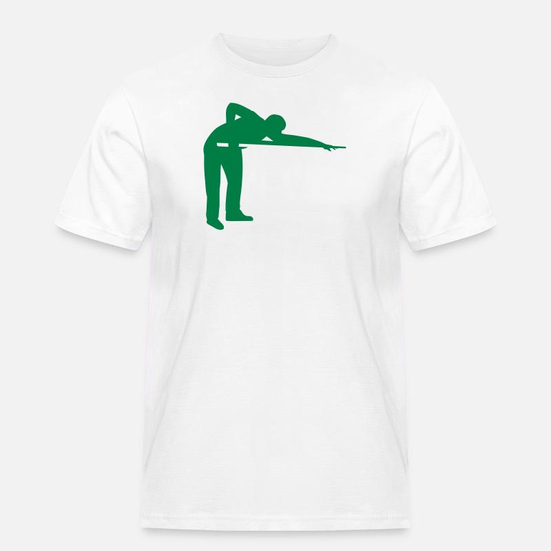 Billard - Männer Workwear T-Shirt - Weiß