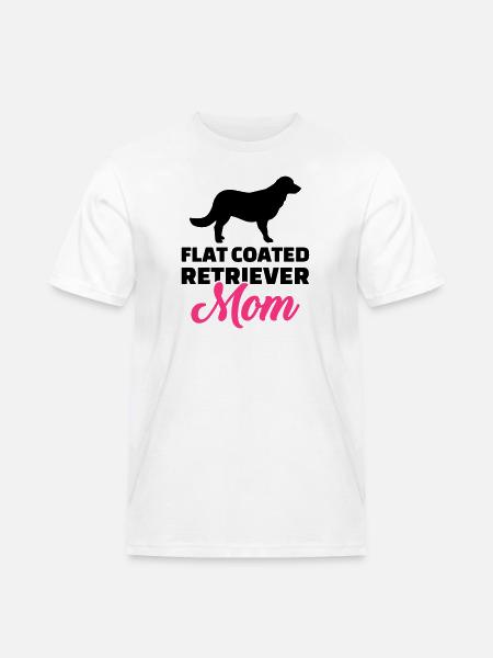 Flat Coated Retriever - Arbets-T-shirt herr - vit