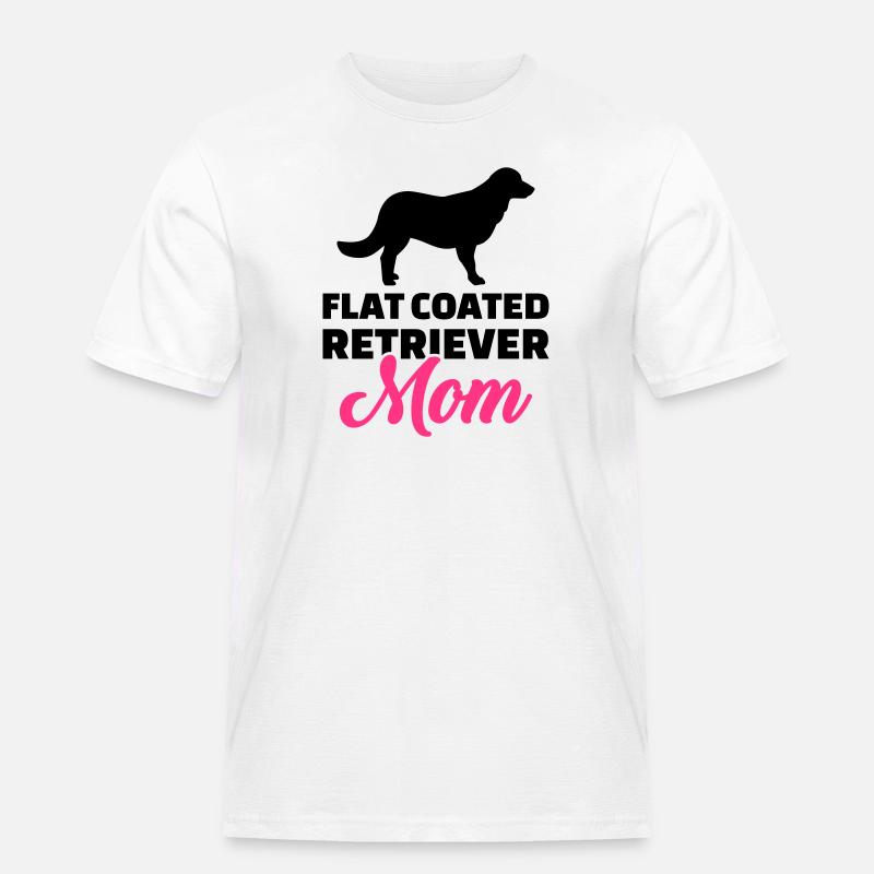 Flat Coated Retriever - Maglietta da lavoro per uomo - bianco