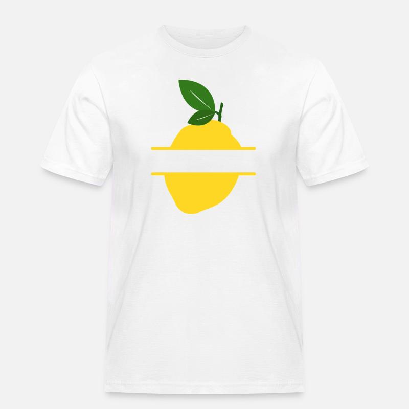 Lemon Split Frame - Männer Workwear T-Shirt - Weiß