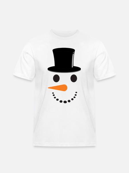 Snowman with hat - Men's Workwear T-Shirt - white